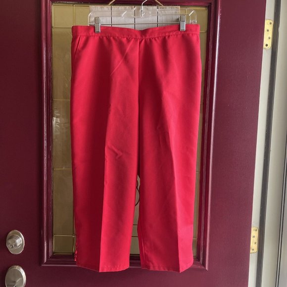 Womens crop pants size 12 Alfred Dunner pull‎ on bling accent Elastic Back - Picture 1 of 6